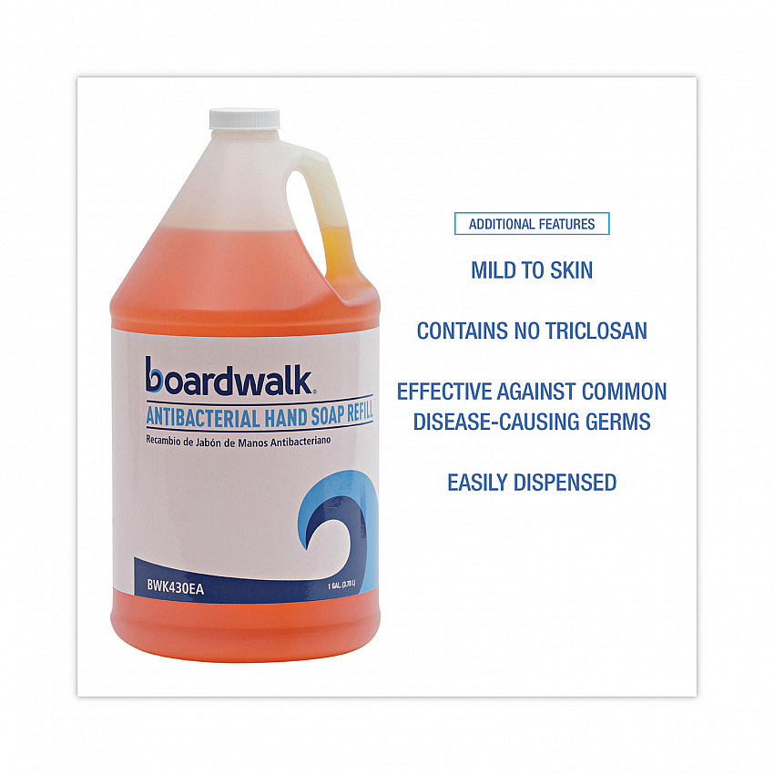 Antibacterial Liquid Soap Refill, Clean Scent, 1 gal Bottle, 4/Carton (430CT)