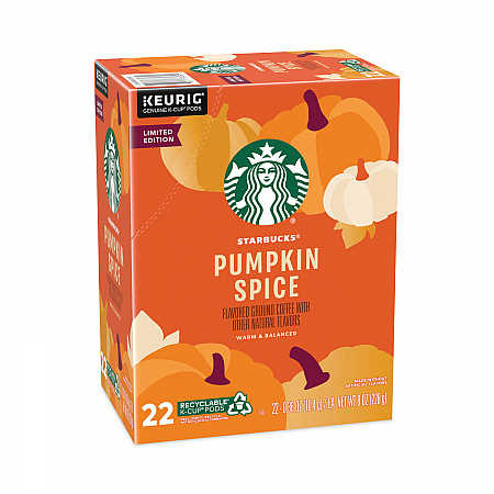 Pumpkin Spice Coffee, K-Cups, 22/Box, 4 Boxes/Carton (12412028CT)