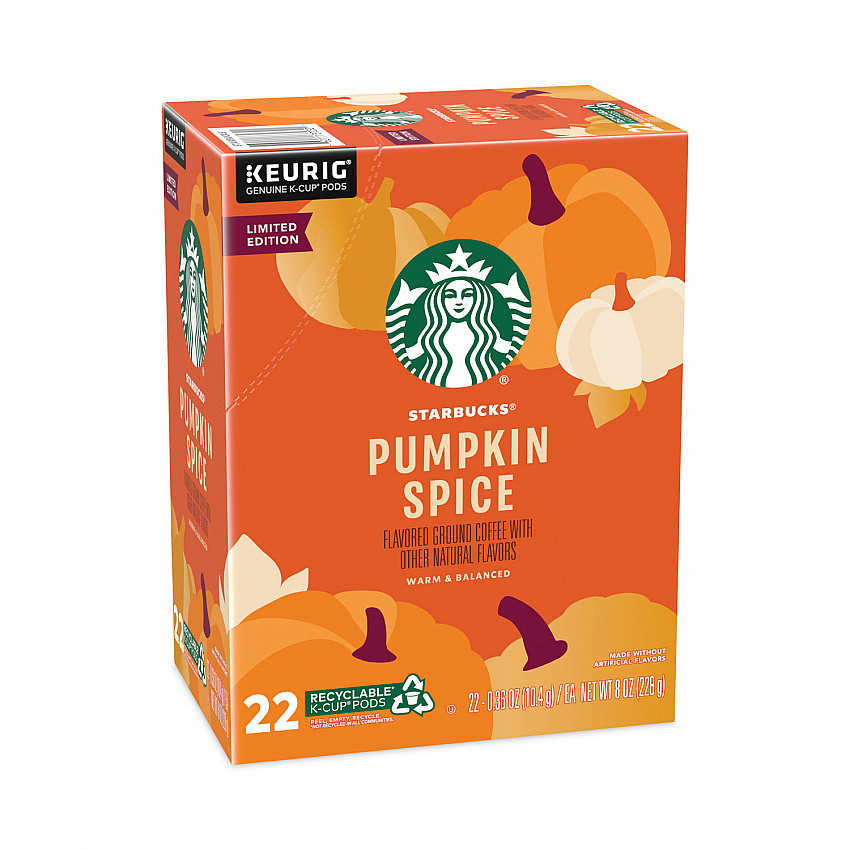 Pumpkin Spice Coffee, K-Cups, 22/Box, 4 Boxes/Carton (12412028CT)