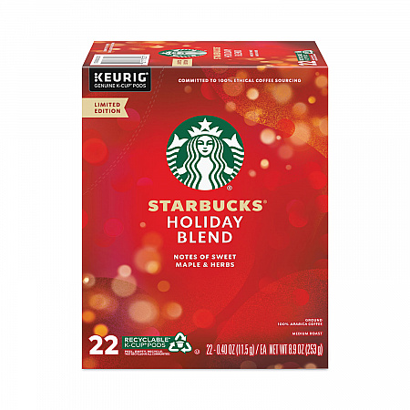Holiday Blend Coffee, K-Cups, 22/Box, 4 Boxes/Carton (12412029CT)