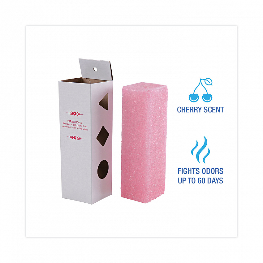 Deodorizing Para Wall Blocks, 24 oz, Pink, Cherry, 6/Box (W24)