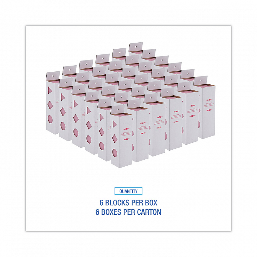 Deodorizing Para Wall Blocks, 24 oz, Pink, Cherry, 6/Box (W24)