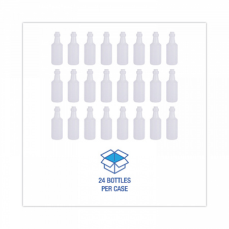 Easy-Grip Plastic Spray Bottle, 16 oz, Clear, 24/Carton (00016)