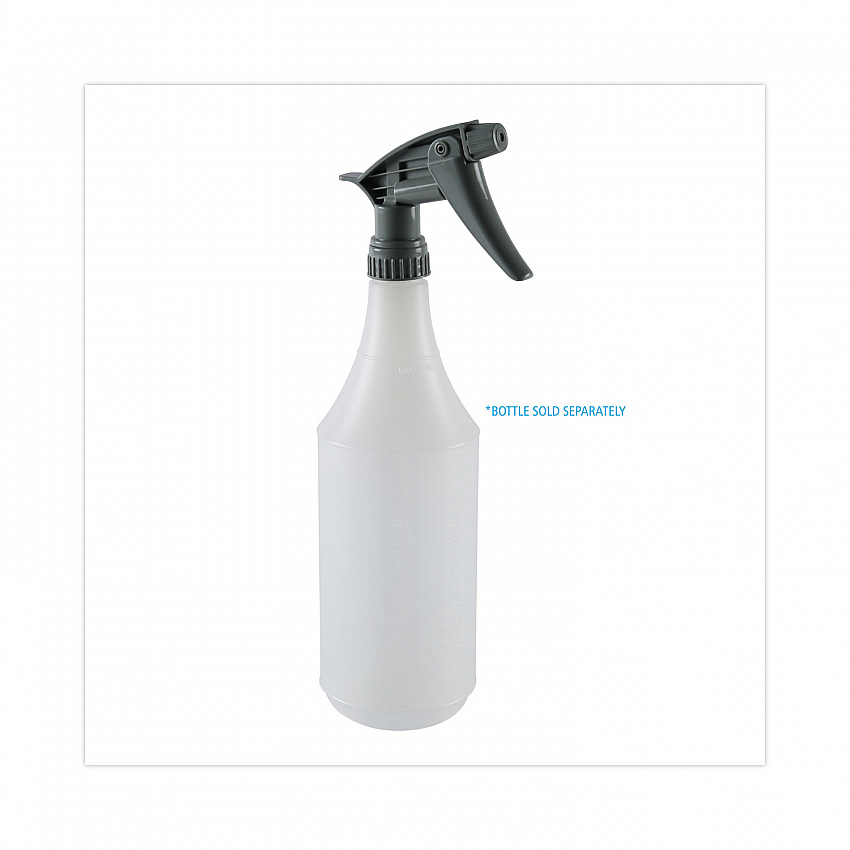 Chemical-Resistant Trigger Sprayer 320CR, 7.25" Tube, Fits 16 oz Bottles, Gray, 24/Carton (72108)