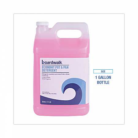 Industrial Strength Pot and Pan Hand Dishwashing Detergent, Herbal Scent, 1 gal Bottle, 4/Carton (77128)