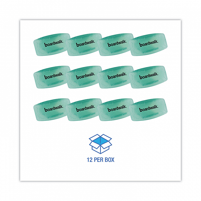 Toilet Bowl Clip, Cucumber Melon Scent, Green, 12/Box (CLIPCME)
