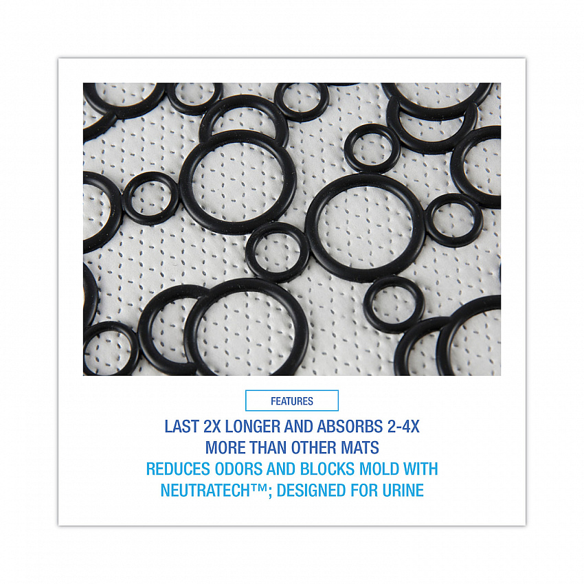 Disposable Urinal Floor Mat 2.0, Shield-Shaped, Black/White Slip-Resistant Surface, 17.5" x 20", 6/Carton (UMBW)