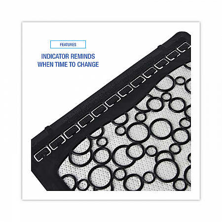 Disposable Urinal Floor Mat 2.0, Shield-Shaped, Black/White Slip-Resistant Surface, 17.5