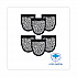 Disposable Urinal Floor Mat 2.0, Shield-Shaped, Black/White Slip-Resistant Surface, 17.5