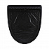 Disposable Urinal Floor Mat 2.0, Shield-Shaped, Black/White Slip-Resistant Surface, 17.5
