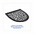Disposable Urinal Floor Mat 2.0, Shield-Shaped, Black/White Slip-Resistant Surface, 17.5