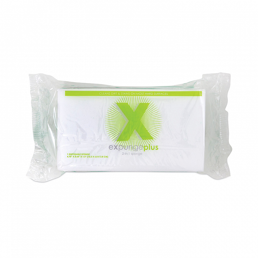 eXpunge Sponges, 4.75 x 2.5, 1.13" Thick, White/Green, 24/Carton (X24PLUS)
