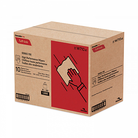 Tuff-Job Spunlace Towels, Pop Up Box, 9.75 x 16.75, White, 100/Box, 10 Boxes/Carton (W710)