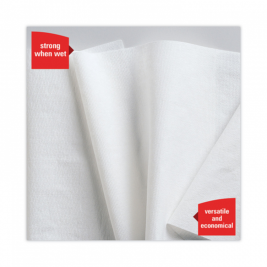 X50 Cloths, Jumbo Roll, 13.4 x 9.8, White, 1,100/Roll (35015)