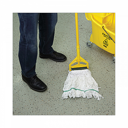 Saddleback Loop End Rayon Mop Head, Rayon, Medium, 14 oz, White, Dozen (SP200M14DZ)