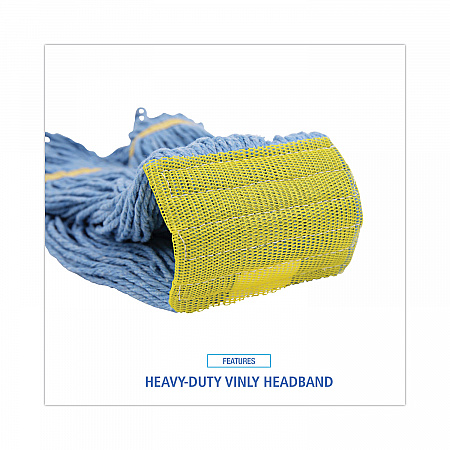 Super Loop Wet Mop Head, Cotton/Synthetic Fiber, 5