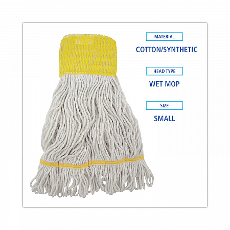 Super Loop Wet Mop Head, Cotton/Synthetic Fiber, 5