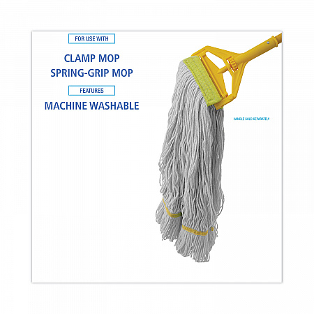 Super Loop Wet Mop Head, Cotton/Synthetic Fiber, 5