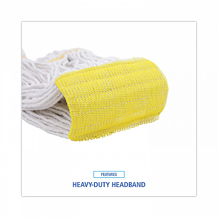 Super Loop Wet Mop Head, Cotton/Synthetic Fiber, 5