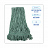 Narrowband Looped-End Mop Head, Premium Standard Head, Cotton/Rayon Fiber, Medium, Green, 12/Carton (502GNNB)