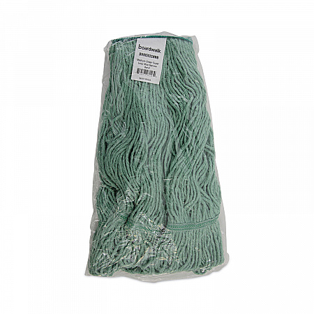 Narrowband Looped-End Mop Head, Premium Standard Head, Cotton/Rayon Fiber, Medium, Green, 12/Carton (502GNNB)