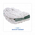 Narrowband Looped-End Mop Head, Premium Standard Head, Cotton/Rayon /Synthetic Fiber, Medium, White (502WHNB)