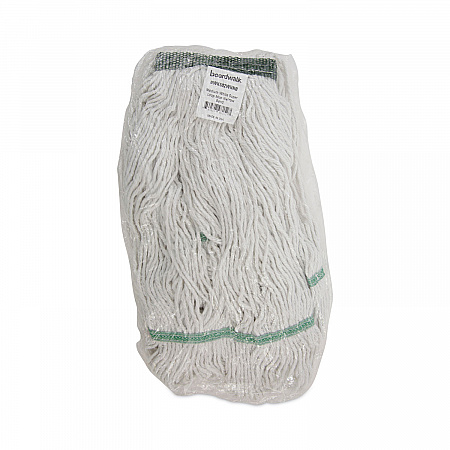 Narrowband Looped-End Mop Head, Premium Standard Head, Cotton/Rayon /Synthetic Fiber, Medium, White (502WHNB)