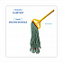 Narrowband Looped-End Mop Head, Premium Standard Head, Cotton/Rayon/Synthetic Fiber, Large, Green (503GNNB)