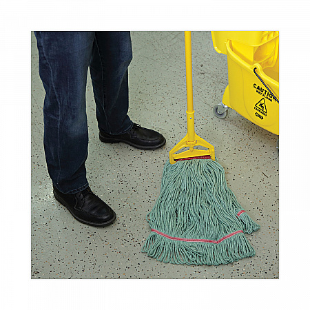 Narrowband Looped-End Mop Head, Premium Standard Head, Cotton/Rayon/Synthetic Fiber, Large, Green (503GNNB)