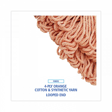 Super Loop Wet Mop Head, Cotton/Synthetic Fiber, 5