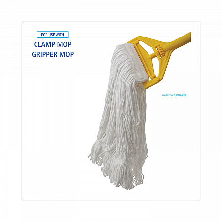 Mop Head, Pro Loop Web/Tailband, Premium Saddleback Head, Rayon, 24 oz., White, 12/Carton (524R)