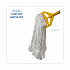 Mop Head, Pro Loop Web/Tailband, Premium Saddleback Head, Rayon, 24 oz., White, 12/Carton (524R)
