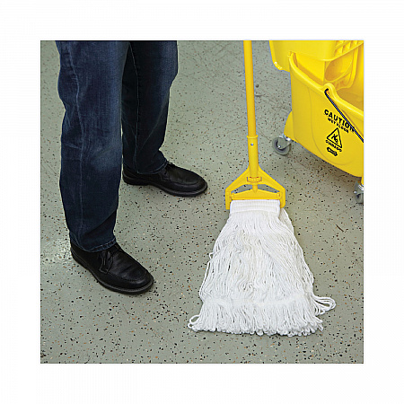 Mop Head, Pro Loop Web/Tailband, Premium Saddleback Head, Rayon, 24 oz., White, 12/Carton (524R)
