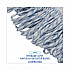Floor Finish Mop Head, Narrow, Rayon/Polyester, Medium, White/Blue Stripes, 12/Carton (542CT)