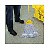 Floor Finish Mop Head, Narrow, Rayon/Polyester, Medium, White/Blue Stripes, 12/Carton (542CT)