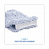 Floor Finish Mop Head, Narrow, Rayon/Polyester, Medium, White/Blue Stripes, 12/Carton (542CT)