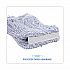 Floor Finish Mop Head, Narrow, Rayon/Polyester, Large, White/Blue Stripes, 12/Carton (543CT)