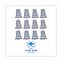 Floor Finish Mop Head, Narrow, Rayon/Polyester, Large, White/Blue Stripes, 12/Carton (543CT)