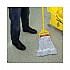 Floor Finish Mop Head, Wide, Rayon/Polyester, Large, White/Blue Stripes, 12/Carton (553)