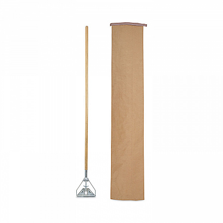 Screw Clamp Metal Head Wooden Mop Handle, #20+, 62