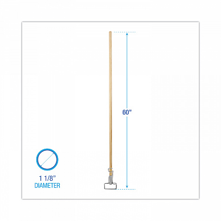 Spring Grip Metal Head Mop Handle for Most Mop Heads, 60