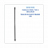Fiberglass Broom Handle, Nylon Plastic Threaded End, 1
