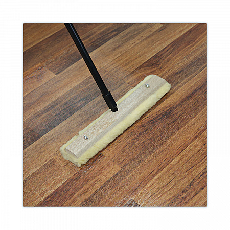 Fiberglass Broom Handle, Nylon Plastic Threaded End, 1