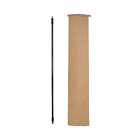 Fiberglass Broom Handle, Nylon Plastic Threaded End, 1