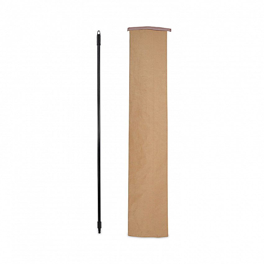 Fiberglass Broom Handle, Nylon Plastic Threaded End, 1" dia x 60", Black (636)