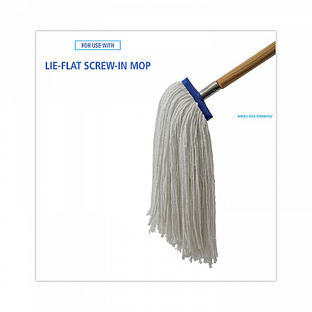 Cut-End Lie-Flat Wet Mop Head, Rayon, 16 oz, White, 12/Carton (716RCT)