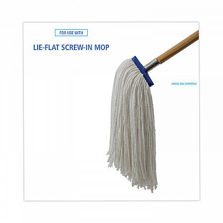Cut-End Lie-Flat Wet Mop Head, Rayon, 16 oz, White (716REA)