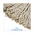 Mop Head, Economical Lie-Flat Head, Cotton Fiber, 20 oz, White, 12/Carton (720C)