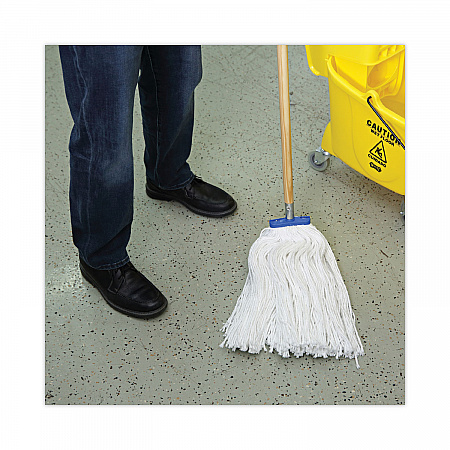 Cut-End Lie-Flat Wet Mop Head, Rayon, 24 oz, White, 12/Carton (724RCT)