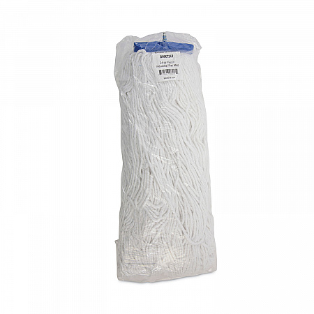 Cut-End Lie-Flat Wet Mop Head, Rayon, 24 oz, White, 12/Carton (724RCT)